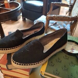 Black Espadrille Flats